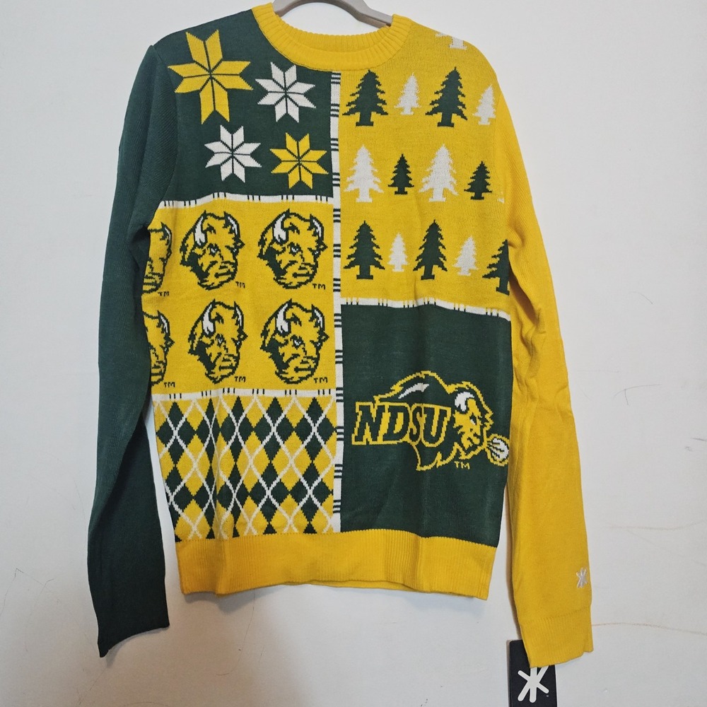 NEW‎ NCAA North Dakota St Bison Ugly Holiday Christmas Sweater Men M NWT LA67